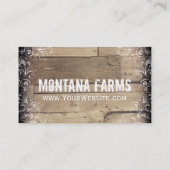 Rustikales Landholz Blühe Visitenkarten Visitenkarte (Rückseite)