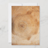 Rustikales Landholz hört Hochzeitsaufenthalte Einladung (Rückseite)