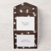 Rustikales Landholz in einem Hochzeitsrabatt All In One Einladung (Außenbereich)