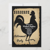 Rustikales Landhühnerbarbeque-Party Einladung (Vorderseite)
