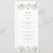 Rustikales ländliches Olivenbaum Hochzeitsfrühstüc Menükarte (Vorne/Hinten)