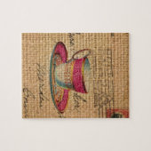 Rustikales ländliches Tee Party rosa viktorianisch Puzzle (Horizontal)