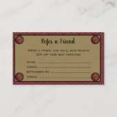 Rustikales Landnähwerk Visitenkarte (Rückseite)