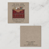 Rustikales Landprimitiv Quadratische Visitenkarte (Vorne/Hinten)