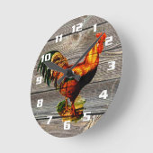 Rustikales Landroster Küche Runde Wanduhr (Winkel)