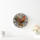 Rustikales Landroster Küche Runde Wanduhr (Zuhause)