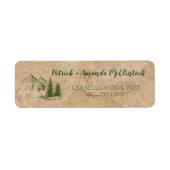 Rustikales Landschaftliches Hochzeitslabel (Vorne)