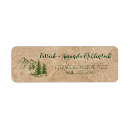 Rustikales Landschaftliches Hochzeitslabel