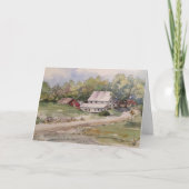 Rustikales Landschaftsbild auf der Landstraße Dankeskarte (Vorderseite)