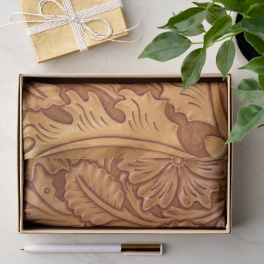 Rustikales Landsüdwestart-Westernleder Seidenpapier (Geschenk)