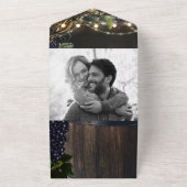 Rustikales Landweingut Weinkeller Barrel Barn Hoch All In One Einladung (Außenbereich)