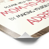 Rustikales Landwirtschaftsadressee Babyduschzeiche Fotodruck (Ecke)