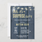 Rustikales Lantern-Foto-Rentensystem Überraschung  Einladung (Vorderseite)