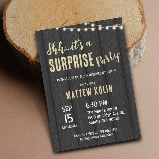 Rustikales Lantern-Foto-Rentensystem Überraschung  Einladung