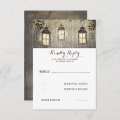 Rustikales Lanterna Wedding UAWG RSVP Karte (Vorne/Hinten)