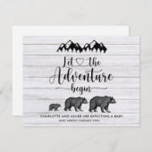 Rustikales Lass Das Abenteuer beginnt die Schwange Ankündigung (Vorne/Hinten)