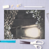 Rustikales Laternengebäck, Gipskraut und Lichterei Seidenpapier (Handwerk)