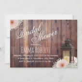 Rustikales Laternengebirge & Daisy Brautparty Einladung (Vorderseite)