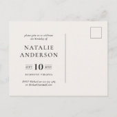 Rustikales Laub Jungfrau Herbst Geburtstagsparty Ankündigungspostkarte (Rückseite)