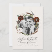 Rustikales Laub, Junggebirge Save the Date (Vorderseite)