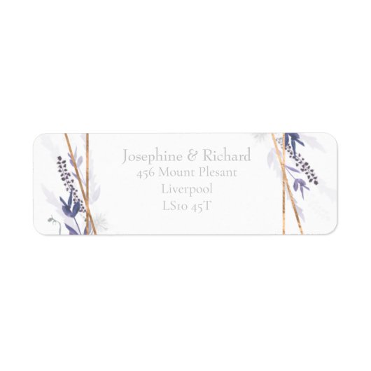 Rustikales Laub, sommerliche Rücksendeadresse (Vorne)