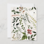 Rustikales Laub und Ameise Save the Date Ankündigung (Rückseite)