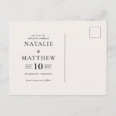 Rustikales Laub und Geweih Save the Date Ankündigungspostkarte (Rückseite)