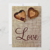 Rustikales Laubholz Hochzeitsfest Einladung (Rückseite)