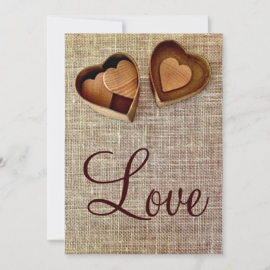 Rustikales Laubholz Hochzeitsfest Einladung (Rückseite)