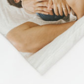 Rustikales Laurel Monogram 8 FotoCollage Fleecedecke (Ecke)