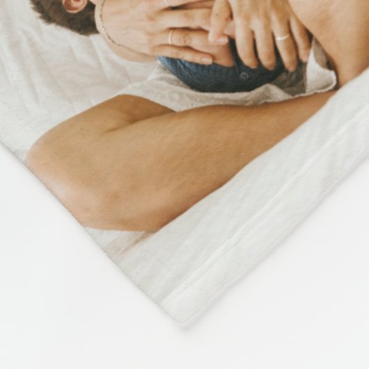 Rustikales Laurel Monogram 8 FotoCollage Fleecedecke (Ecke)