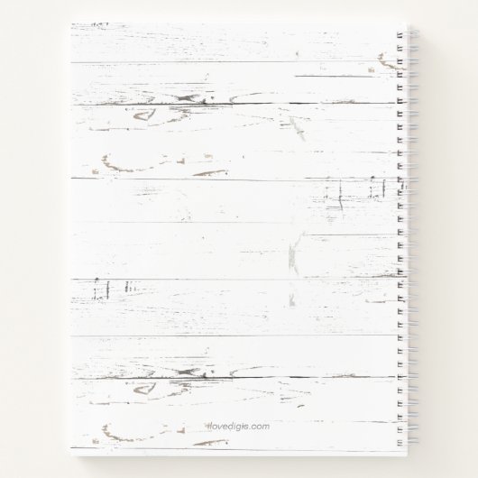 Rustikales Laurel Wreath Monogram Rezept Notizblock (Rückseite)