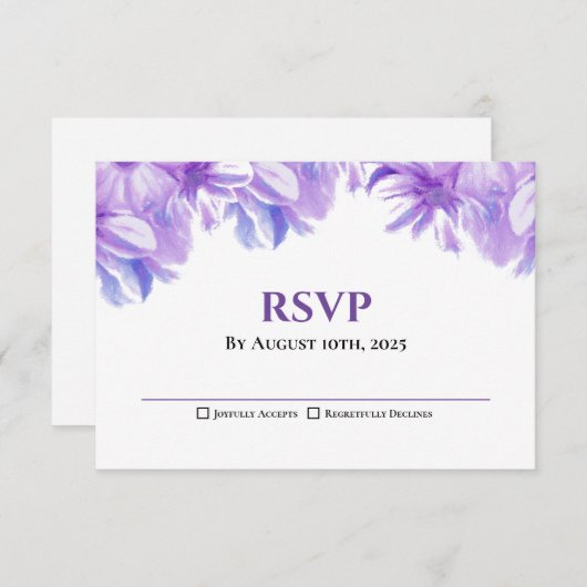 Rustikales Lavendel-Blumenzwiebeln RSVP (Vorne/Hinten)