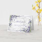 Rustikales Lavendel Eukalyptus Grünes Foto Karte (Gelbe Blume)