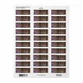 Rustikales Lavendel Floral Elegantes Barnholz (Vorne)