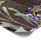 rustikales Lavendel Hochzeitsplakat Poster (Ecke)