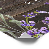 rustikales Lavendel Hochzeitsplakat Poster (Ecke)
