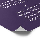 Rustikales Lavendel-Lila Alphabetisierungsdiagramm Poster (Ecke)