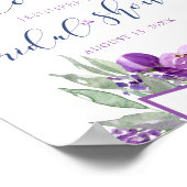 Rustikales Lavendel Lila Brautparty Willkommen Poster (Ecke)
