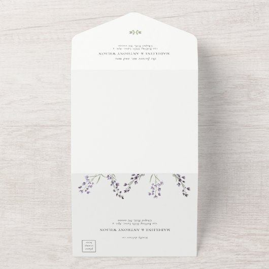 Rustikales Lavendel Meal UAWG Moderne romantische  All In One Einladung (Außenbereich)