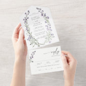 Rustikales Lavendel Meal UAWG Moderne romantische  All In One Einladung (Abreißen)