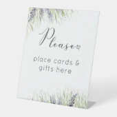 Rustikales Lavendel & Sage Brautparty Geschenk Sockelschild (Vorderseite)