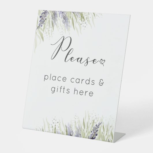 Rustikales Lavendel & Sage Brautparty Geschenk Sockelschild (Vorderseite)