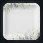 Rustikales Lavendel- und Sage-Brautparty Pappteller<br><div class="desc">Die rustikalen boho Brautparty Papier Teller. Dieses schlichte Design mit Aquarelllavender mit weichem,  grünem Blattwerk. Es ist ein minimales und modernes Kunstwerk,  das die Romantik und den Charme Ihres besonderen Tages widerspiegelt. Erstellt von der einfachen Farmhouse Press.</div>