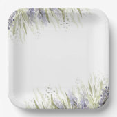 Rustikales Lavendel- und Sage-Brautparty Pappteller (Vorderseite)