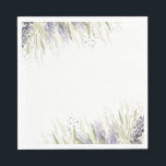 Rustikales Lavendel- und Sage-Brautparty Serviette<br><div class="desc">Die rustikalen Boho Brautparty Papierservietten. Dieses schlichte Design mit Aquarelllavender mit weichem,  grünem Blattwerk. Es ist ein minimales und modernes Kunstwerk,  das die Romantik und den Charme Ihres besonderen Tages widerspiegelt. Erstellt von der einfachen Farmhouse Press.</div>
