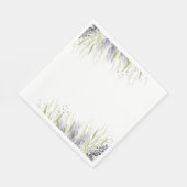 Rustikales Lavendel- und Sage-Brautparty Serviette (Ecke)