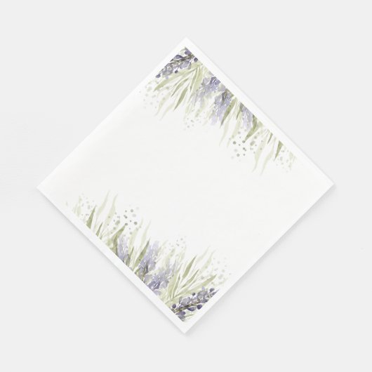 Rustikales Lavendel- und Sage-Brautparty Serviette (Ecke)