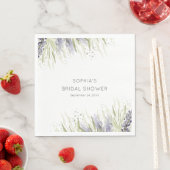 Rustikales Lavendel- und Sage-Brautparty Serviette (Beispiel)