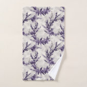 Rustikales Lavendelmuster Badhandtuch Set (Handtuch)